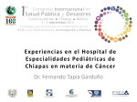 Experiencias en el Hospital de Especialidades Pediátricas de