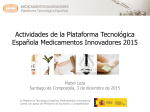 Actividades de la Plataforma Tecnológica Española Medicamentos