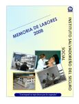 Memoria Laboral 2008 - Instituto Salvadoreño del Seguro Social