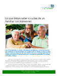 Lo que debes saber si cuidas de un familiar con Alzheimer