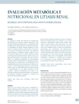 evaluación metabólica y nutricional en litiasis renal