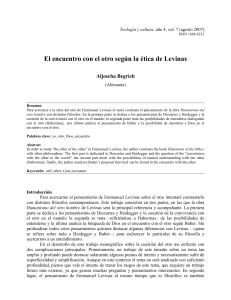 El encuentro con el otro según la ética de Levinas