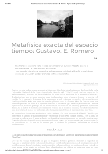 Metafísica exacta del espacio tiempo: Gustavo. E. Romero
