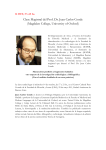 Clase Magistral del Prof. Dr. Juan Carlos Conde (Magdalen College