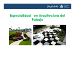 Especialidad en Arquitectura del Paisaje