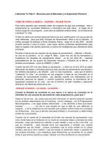 -POR QUÉ LA MARCA – LA VISION – LA MISION –