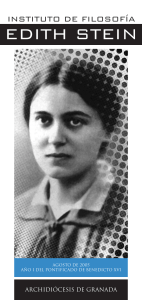 edith stein - Centre of Theology and Philosophy