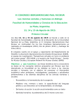 1ra - IV Congreso Iberoamericano Paul Ricoeur