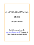 LA DIFERENCIA / [Différance] [1968]
