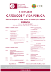 Cartel Jornadas Católicos y vida Pública Burgos.FH11