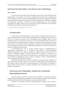 Cenizas de Paul Celan. Una lectura de Todesfuge