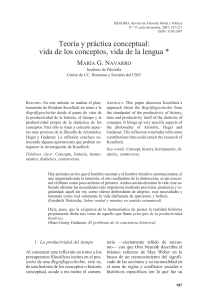 Teoría y práctica conceptual: vida de los conceptos - Isegoría