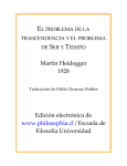 Martin Heidegger 1928 Edición electrónica de www.philosophia.cl