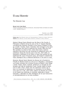 El caso Morente - Revista Internacional de Pensamiento Político