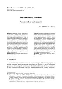 Fenomenología y feminismo Phenomenology and Feminism
