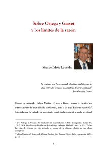 Sobre Ortega y Gasset y los límites de la razón