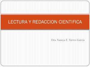 lectura y redaccion cientifica