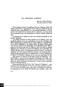 La intuición artística