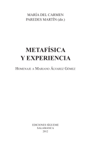 metafísica y experiencia