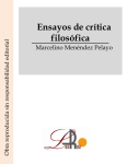 Ensayo de crítica filosófica