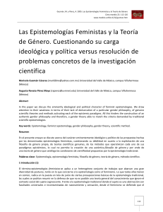 Las Epistemologías Feministas y la Teoría de Género