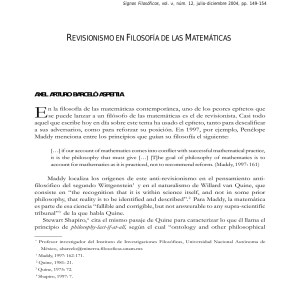 Revisionismo en Filosofía de las Matemáticas (PDF