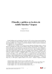 Filosofía y política en la obra de Adolfo Sánchez Vázquez