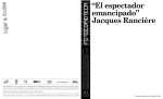 “El espectador emancipado” Jacques Rancière