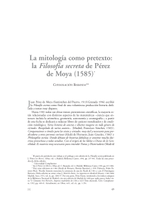 la Filosofía secreta de Pérez de Moya (1585)