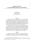 HILARY PUTNAM: LA TRANSFORMACIÓN DE LA FILOSOFÍA1