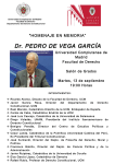 Dr. PEDRO DE VEGA GARCÍA - Facultad de Derecho