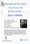 cartel jesús ferrero - Escuela de Escritura