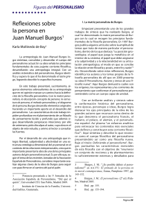 Reflexiones sobre la persona en Juan Manuel Burgos