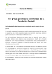 ner group garantiza la continuidad de la Fundación Euskadi