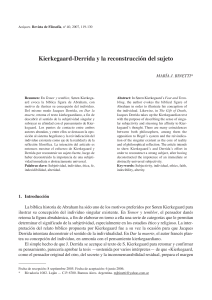 Kierkegaard-Derrida y la reconstrucción del sujeto