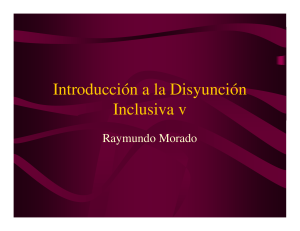 Introducción a la Disyunción Inclusiva v