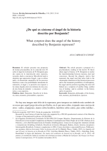 ¿De qué es síntoma el ángel de la historia descrito por Benjamin