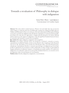 Towards a revaluation of Philosophy in dialogue with indignation