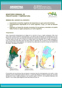 MONITOREO SEMANAL DE PRECIPITACIÓN Y TEMPERATURA