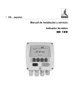 Manual de instalación y servicio Indicador de datos DD 109