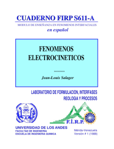 Fenómenos electrocinéticos - Laboratorio FIRP