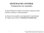 SISTEMAS DE CONTROL Fundamentos de modelado