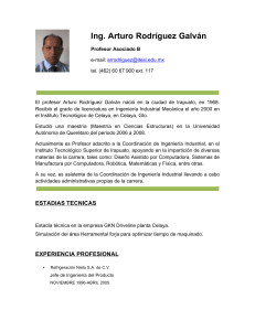 Ing. Arturo Rodríguez Galván - Instituto Tecnológico Superior de