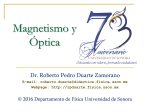 Magnetismo y óptica - Roberto Pedro Duarte Zamorano