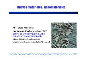 Nanotubos de carbono - Cátedra para la Diversificación Industrial y