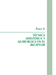 técnica anestesica y quirúrgica en el receptor