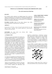 PELÍCULAS NANOESTRUCTURADAS DE OXIDO DE ZINC (ZnO