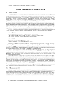 Tema 4. Modelado del MOSFET en SPICE