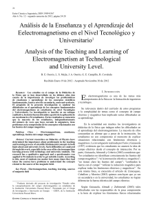 Análisis de la Enseñanza y el Aprendizaje del Eelectromagnetismo