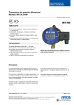 Transmisor de presión diferencial Modelo 891.34.2189